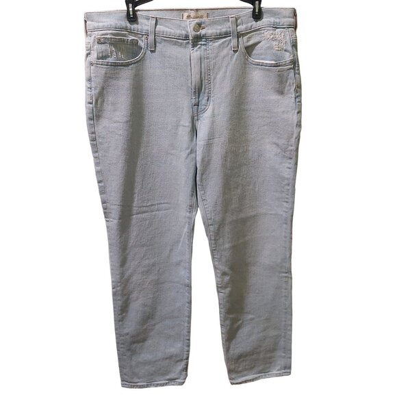 Madewell Women's Mid-Rise Perfect Vintage Jeans W31 W/ Magic Pockets Light Wash - Picture 1 of 11